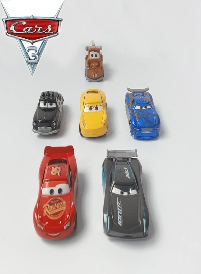 AUTHFORT Set of 6 Pixar Car 3 Lightning McQueen Jackson Storm Mack Uncle Truck 1:64 Diecast Metal Car Model Toy Boy Christmas (Multicolor) - Image 4